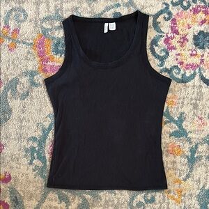 Tilly's Classic Ribbed Black Tank Top